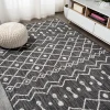 Jonathany Santa Monica SMB131E Black/Ivory Area Rug 5 ft. 2 in. X 7 ft. 5 in. Rectangle