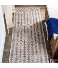 Tokay Bohemian Geometric Beige/Brown 2 ft. x 10 ft. Indoor/Outdoor Runner Rug