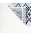 Tokay Bohemian Geometric Ivory/Blue 2 ft. x 10 ft. Indoor/Outdoor Runner Rug
