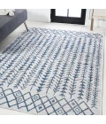 Tokay Bohemian Geometric Ivory/Blue 3 ft. x 5 ft. Indoor/Outdoor Area Rug