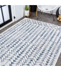Tokay Bohemian Geometric Ivory/Blue 3 ft. x 5 ft. Indoor/Outdoor Area Rug