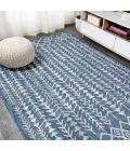 Tokay Bohemian Geometric Blue/Ivory 8 ft. x 10 ft. Indoor/Outdoor Area Rug