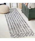 Tokay Bohemian Geometric Ivory/Black 2 ft. x 10 ft. Indoor/Outdoor Runner Rug