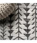 Tokay Bohemian Geometric Ivory/Black 2 ft. x 10 ft. Indoor/Outdoor Runner Rug