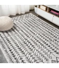 Tokay Bohemian Geometric Ivory/Black 3 ft. x 5 ft. Indoor/Outdoor Area Rug
