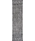 Tokay Bohemian Geometric Black/Ivory 2 ft. x 10 ft. Indoor/Outdoor Runner Rug