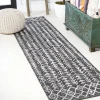Jonathany Santa Monica SMB132E Black/Ivory Area Rug 2 ft. 2 in. X 10 ft. Runner