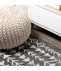 Tokay Bohemian Geometric Black/Ivory 2 ft. x 10 ft. Indoor/Outdoor Runner Rug