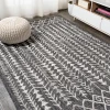 Jonathany Santa Monica SMB132E Black/Ivory Area Rug 7 ft. 9 in. X 10 ft. Rectangle