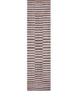 Jonathany Santa Monica SMB133B Brown/Beige Area Rug 2 ft. 2 in. X 10 ft. Runner