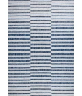 Sukie Modern Offset Stripe Ivory/Blue 3 ft. x 5 ft. Indoor/Outdoor Area Rug