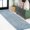Jonathany Santa Monica SMB133D Blue/Ivory Area Rug 2 ft. 2 in. X 10 ft. Runner