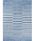 Sukie Modern Offset Stripe Blue/Ivory 3 ft. x 5 ft. Indoor/Outdoor Area Rug