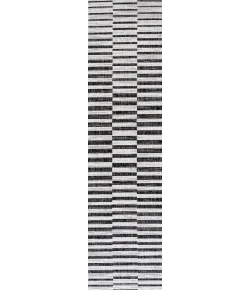 Jonathany Santa Monica SMB133E Ivory/Black Area Rug 2 ft. 2 in. X 10 ft. Runner