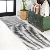 Jonathany Santa Monica SMB133E Ivory/Black Area Rug 2 ft. 2 in. X 10 ft. Runner