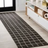 Jonathany Santa Monica SMB200B Black/Cream Area Rug 2 ft. X 8 ft. Runner