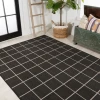 Jonathany Santa Monica SMB200B Black/Cream Area Rug 7 ft. 10 in. X 10 ft. Rectangle