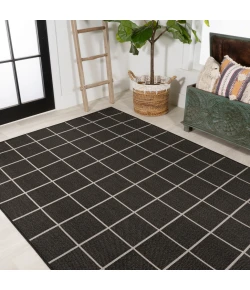 Jonathany Santa Monica SMB200B Black/Cream Area Rug 7 ft. 10 in. X 10 ft. Rectangle