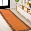 Jonathany Santa Monica SMB201A Orange/Dark Gray Area Rug 2 ft. X 8 ft. Runner