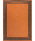 James Modern Border Stripe Orange/Dark Gray 5 ft. x 8 ft. Indoor/Outdoor Area Rug