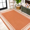 Jonathany Santa Monica SMB201D Orange/Cream Area Rug 7 ft. 10 in. X 10 ft. Rectangle
