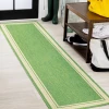 Jonathany Santa Monica SMB201E Green/Cream Area Rug 2 ft. X 8 ft. Runner