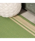 James Modern Border Stripe Green/Cream 2 ft. x 8 ft. Indoor/Outdoor Runner Rug