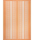 Haynes Modern Double Stripe Orange/Cream 3 ft. x 5 ft. Indoor/Outdoor Area Rug