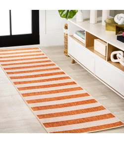 Jonathany Santa Monica SMB203A Orange/Beige Area Rug 2 ft. X 8 ft. Runner