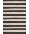 Negril Two-Tone Wide Stripe Black/Beige 8 ft. x 10 ft. Indoor/Outdoor Area Rug