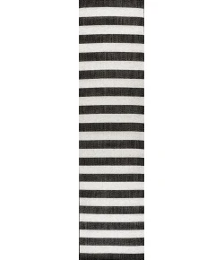 Jonathany Santa Monica SMB203C Black/Cream Area Rug 2 ft. X 8 ft. Runner