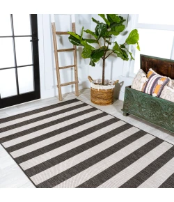 Jonathany Santa Monica SMB203C Black/Cream Area Rug 7 ft. 10 in. X 10 ft. Rectangle