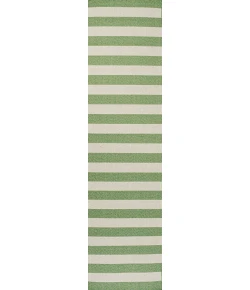 Jonathany Santa Monica SMB203D Green/Cream Area Rug 2 ft. X 8 ft. Runner