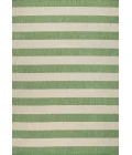 Negril Two-Tone Wide Stripe Green/Cream 8 ft. x 10 ft. Indoor/Outdoor Area Rug