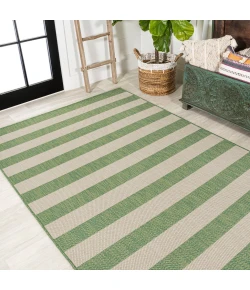 Jonathany Santa Monica SMB203D Green/Cream Area Rug 7 ft. 10 in. X 10 ft. Rectangle