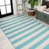 Jonathany Santa Monica SMB203E Aqua/Cream Area Rug 7 ft. 10 in. X 10 ft. Rectangle