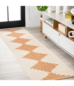 Jonathany Santa Monica SMB204A Beige/Orange Area Rug 2 ft. X 8 ft. Runner