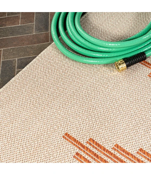 Vinales Diamond Stripe Beige/Orange 2 ft. x 8 ft. Indoor/Outdoor Runner Rug