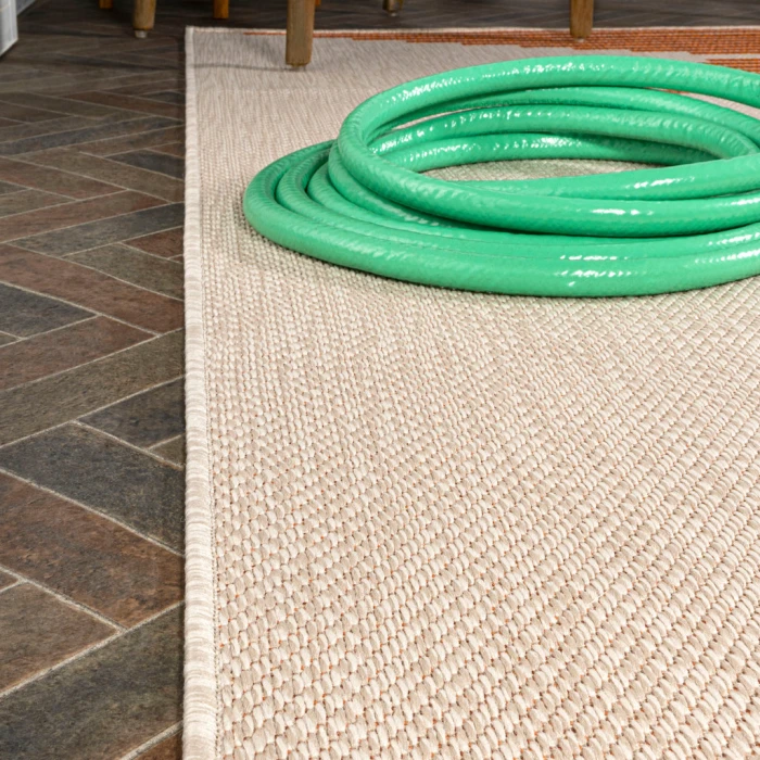 Vinales Diamond Stripe Beige/Orange 2 ft. x 8 ft. Indoor/Outdoor Runner Rug
