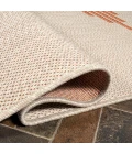 Vinales Diamond Stripe Beige/Orange 2 ft. x 8 ft. Indoor/Outdoor Runner Rug