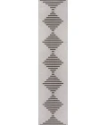 Vinales Diamond Stripe Light Gray/Black 2 ft. x 8 ft. Indoor/Outdoor Runner Rug