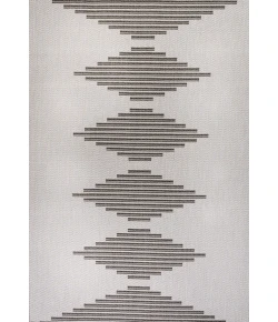 Jonathany Santa Monica SMB204B Light Gray/Black Area Rug 2 ft. 11 in. X 5 ft. Rectangle