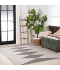 Vinales Diamond Stripe Light Gray/Black 3 ft. x 5 ft. Indoor/Outdoor Area Rug