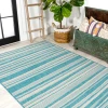 Jonathany Santa Monica SMB205A Aqua/Cream Area Rug 7 ft. 10 in. X 10 ft. Rectangle