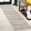 Jonathany Santa Monica SMB205C Cream/Dark Gray Area Rug 2 ft. X 8 ft. Runner