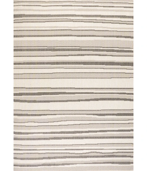 Castara Wavy Stripe Modern Cream/Dark Gray 3 ft. x 5 ft. Indoor/Outdoor Area Rug