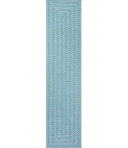 Jonathany Santa Monica SMB206A Aqua/Light Gray Area Rug 2 ft. 11 in. X 5 ft. Rectangle