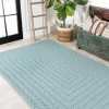 Jonathany Santa Monica SMB206A Aqua/Light Gray Area Rug 2 ft. 11 in. X 5 ft. Rectangle