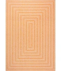 Chevron Modern Concentric Squares Orange/Cream 8 ft. x 10 ft. Indoor/Outdoor Area Rug