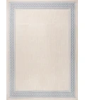 Lucia Classic Diamond Border Cream/Blue 5 ft. x 8 ft. Indoor/Outdoor Area Rug